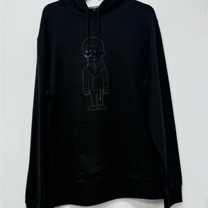 Black Minimalist Sweatshirt with Crew Neck